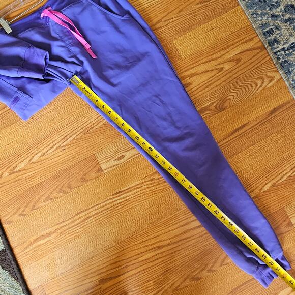 Figs Purple Scrub Jogger Pants Size Small Tall - Picture 4 of 6